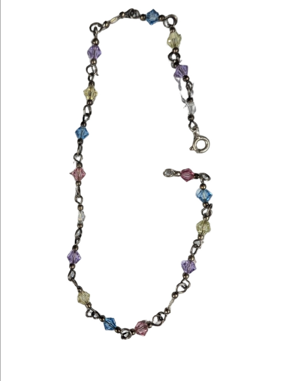 Bracelet Delicate Multicolor Crystal Bead Bracelet- Pastel